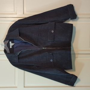 Navy corduroy zip up jacket